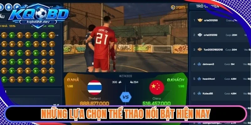 Những lựa chọn thể thao nổi bật hiện nay