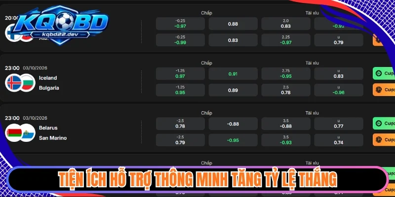 86Bet - Địa Chỉ Cá Cược Thể Thao Xanh Chín Odds Bất Bại 4 Tiện ích hỗ trợ thông minh tăng tỷ lệ thắng